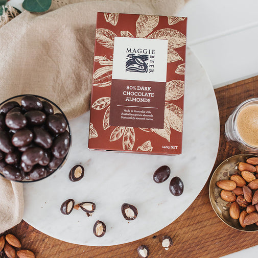 80% Dark Chocolate Almonds 120g