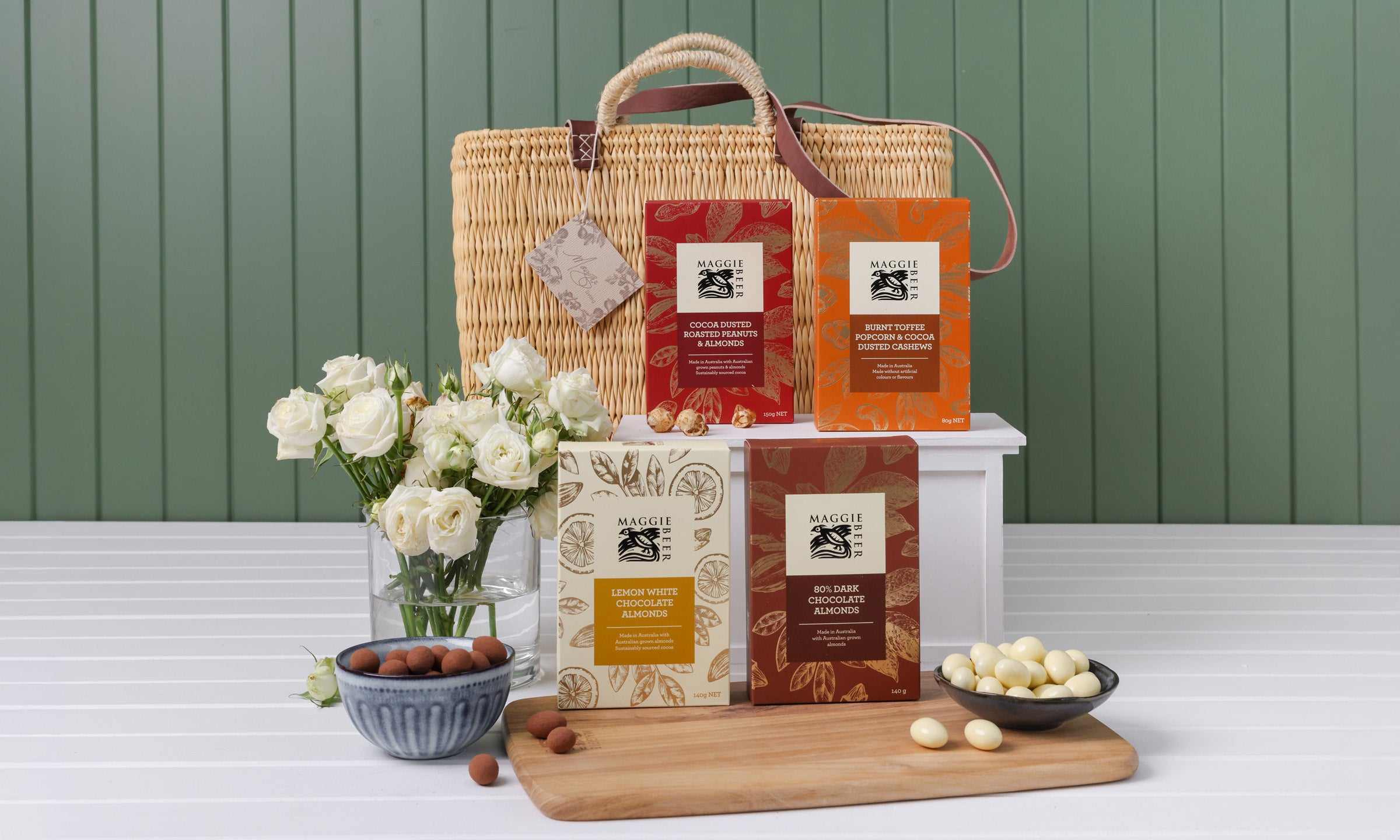 French Market Basket (Medium) with Chocolate Toffee Maggie Beer