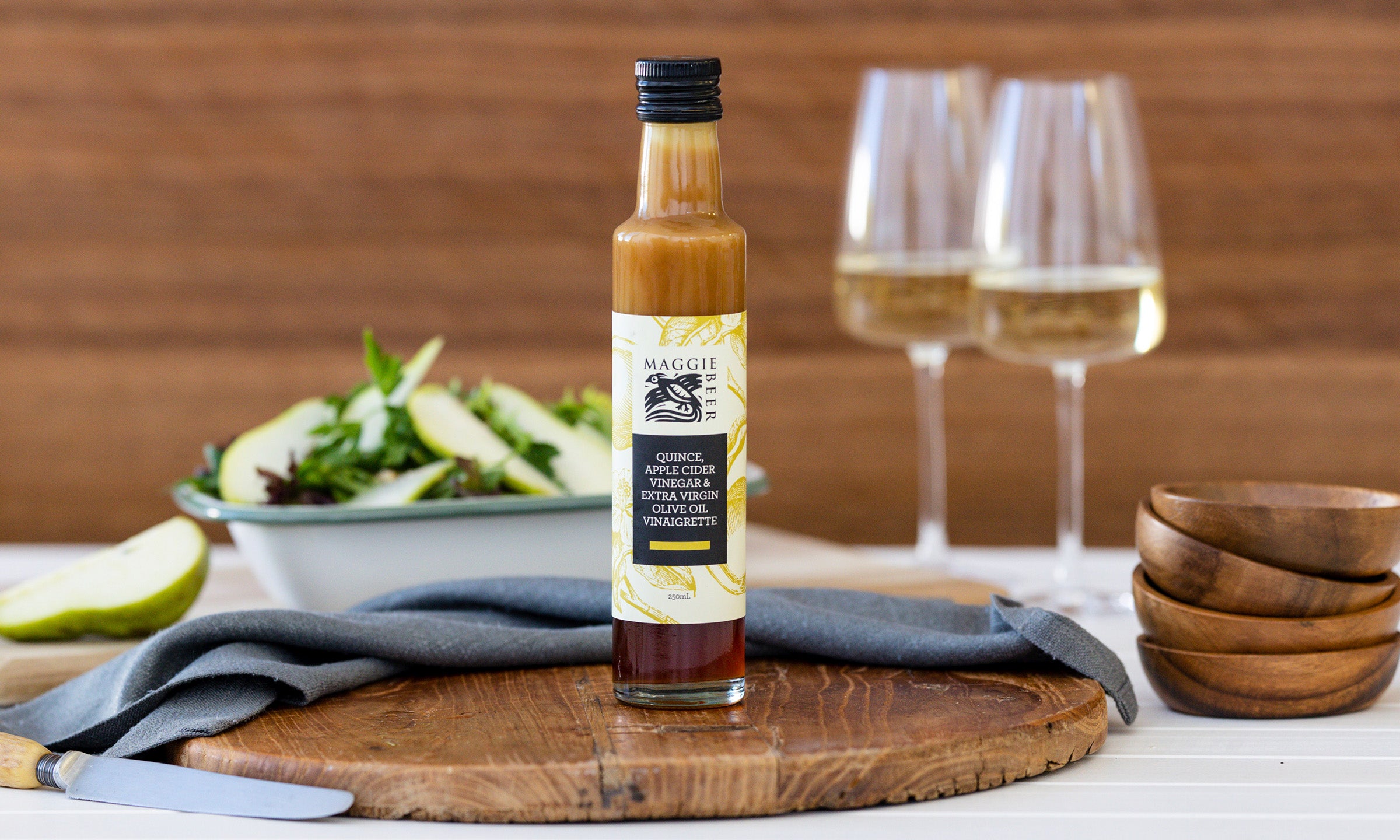 Quince, Apple Cider Vinegar & Extra Virgin Olive Oil Vinaigrette 250mls Quince, Apple Cider Vinegar & Extra Virgin Olive Oil Vinaigrette 250mls