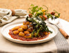 Brown Butter Gnocchi with Tomato & Basil Sugo and Crispy Kale