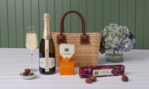 French Market Basket Mini Tote with Chandon & Chocolates