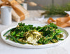 Green Bean, Broccolini, Burrata & Pistachio Salad with Pesto Dressing Recipe