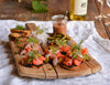 Smoked Salmon Toasts with Quince & EVOO Vinaigrette