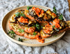 Sundried Tomato Pesto and Eggplant Bruschetta