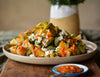 Warm Potato, Pickled Peppers and Parsley Salad with Sundried Tomato Pesto Dressing