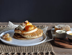 Almond Pancakes with Apricot Jam Butter Recipe