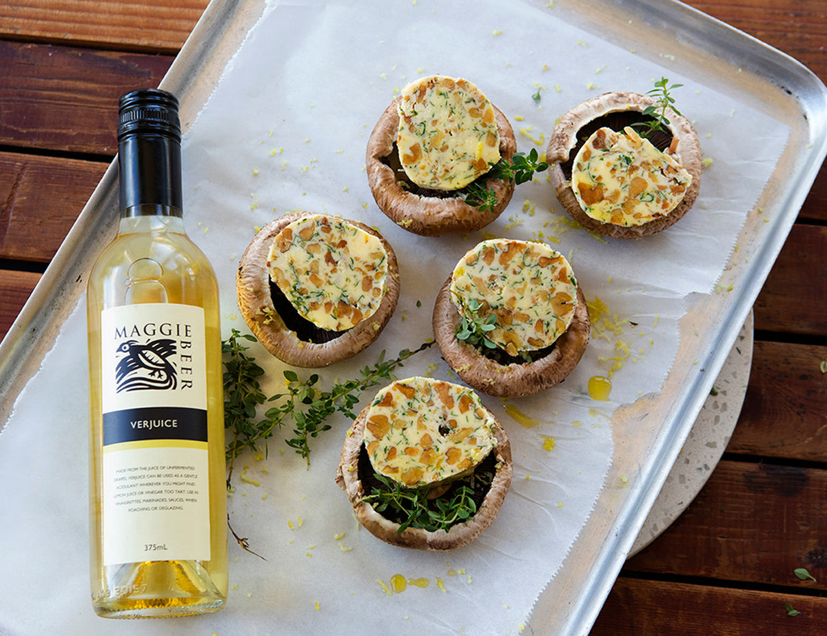 Baked Mushrooms with Walnut Butter Recipe