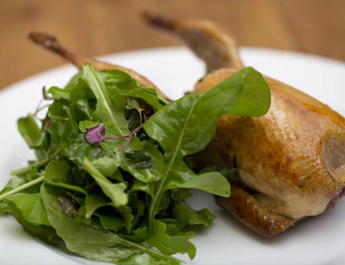 Baked Stuffed Quail with Vino Cotto and Rocket Recipe