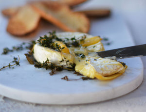 Baked Triple Cream Brie with Thyme and Lemon Recipe
