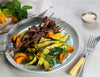BBQ Lamb on Rosemary Skewers with Grilled Zucchini Salad Recipe