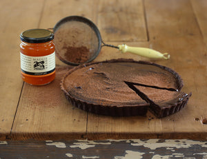Bittersweet Chocolate and Apricot Jam Tart with Creme Fraiche Recipe