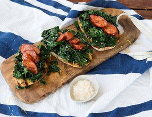 Bruschetta with Cavolo Nero and Black Pig Chorizo Recipe