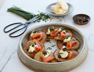 Buckwheat Pancakes with Smoked Salmon and Capers Recipe
