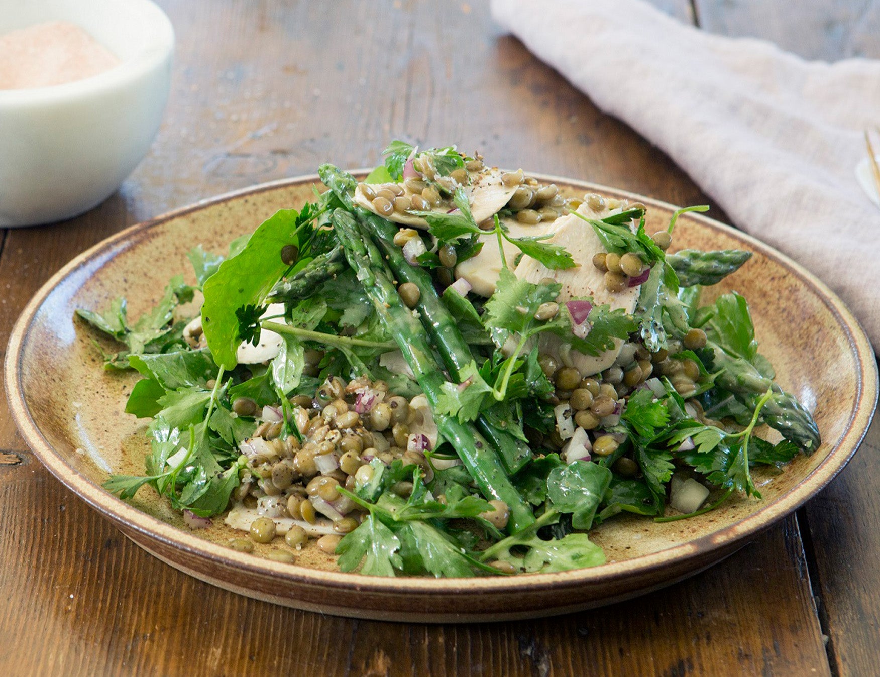 Chicken, Asparagus and Lentil Salad Recipe