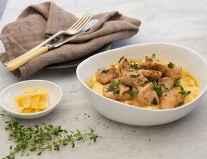 Chicken with Preserved Lemon, Lemon Thyme and Polenta Recipe