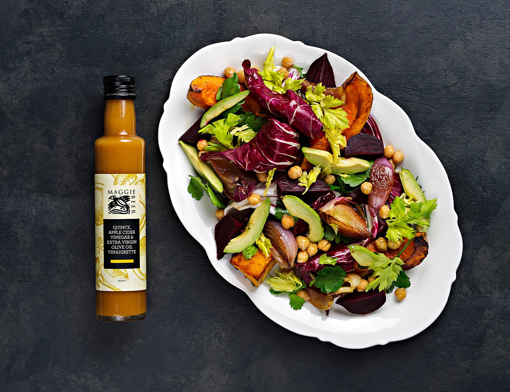 Chickpea, Beetroot & Roasted Pumpkin Salad Recipe