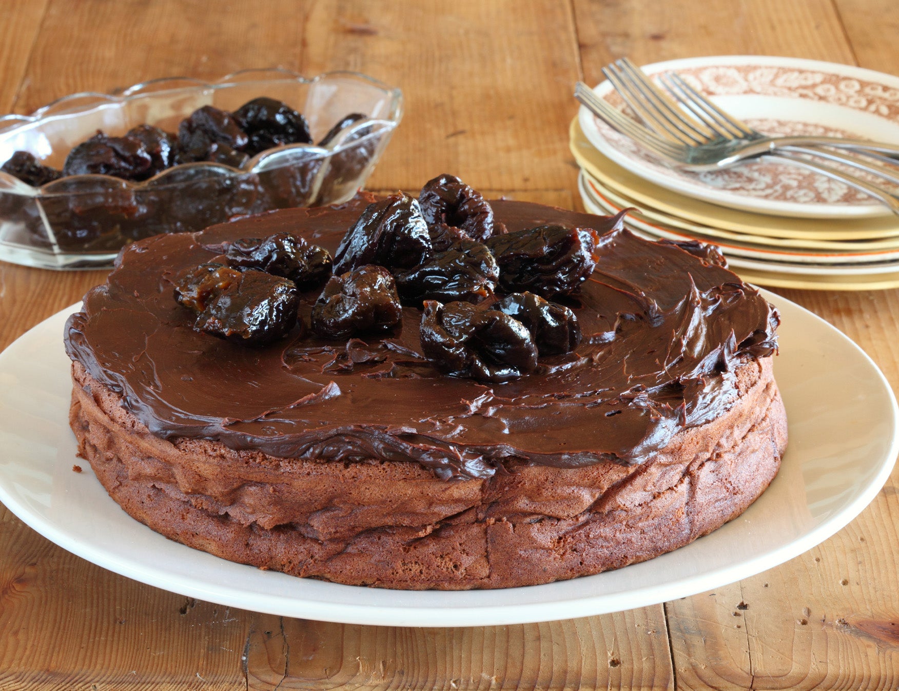 Chocolate, Brandy & Prune Cake Recipe