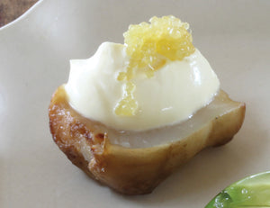 Confit Jerusalem Artichoke with Crème Fraiche & Dessert Finger Lime Recipe