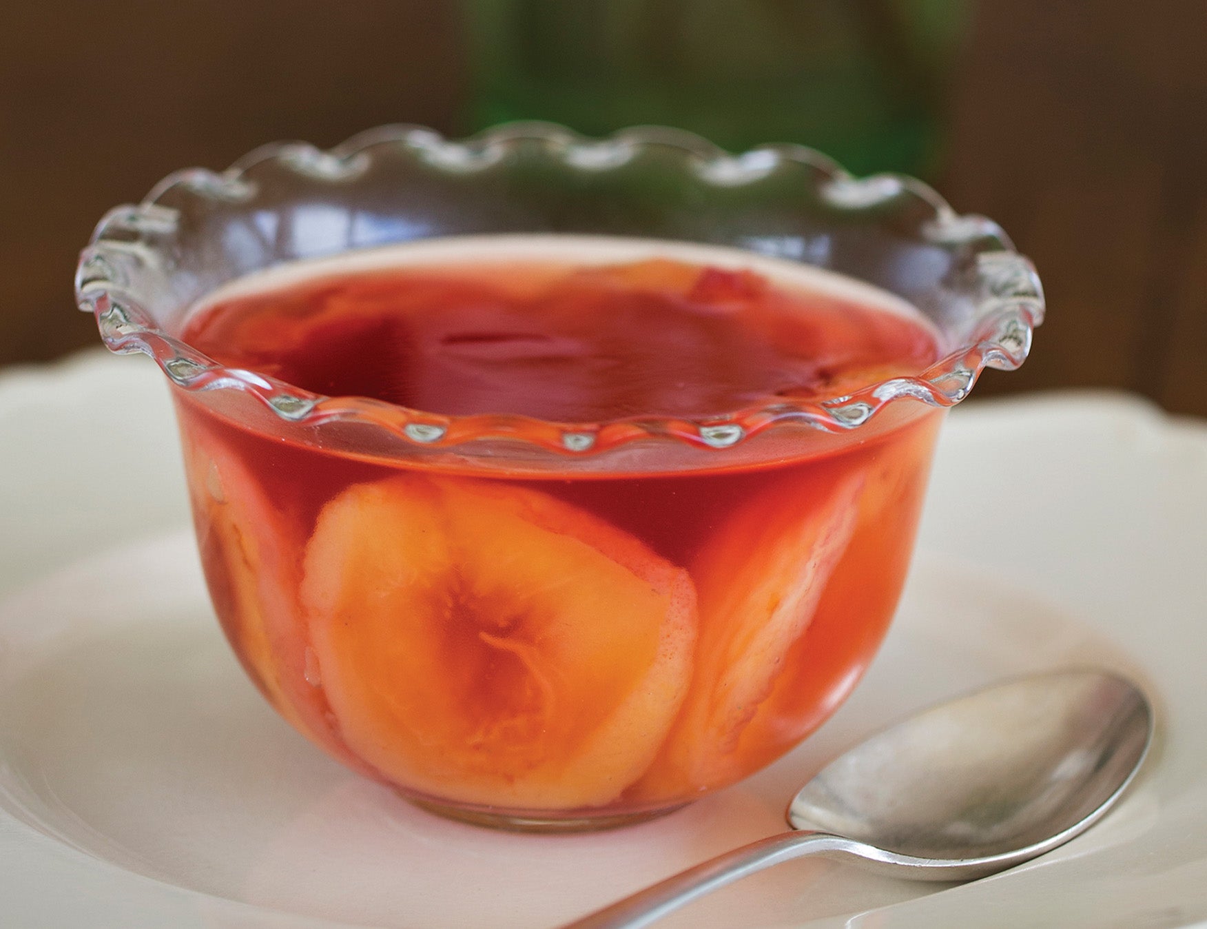 Dried White Nectarines with Verjuice Jelly Recipe