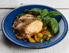 Dukkah Crusted Schnitzel with Heirloom Tomato Salad with Basil Recipe