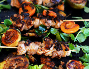 Fig, Apricot and Honey Chicken Skewers Recipe