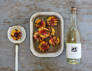 Grilled Peaches with Sparkling Chardonnay Recipe