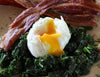 Kale with Poached Free Range Egg & Belly Bacon Recipe