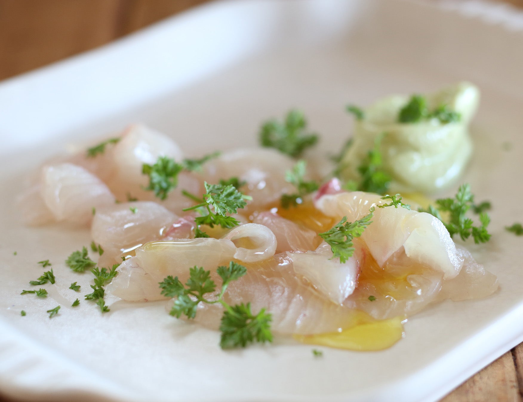 Kingfish Sashimi with Avocado & Wasabi Mayonnaise Recipe