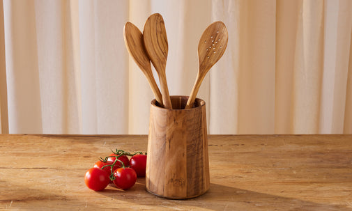Maggie Living Teak Utensil Holder