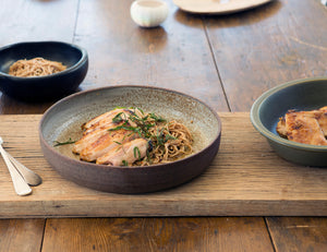 Miso and Ginger Chicken Thighs with Buckwheat Noodles Recipe