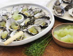Oysters with Cucumber and Verjuice Jelly Recipe