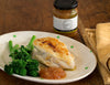 Poached Buttermilk Chicken Breast with Broccolini & Mustard Pears Recipe