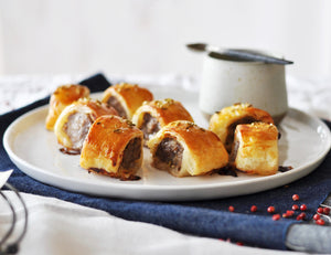 Pork and Fennel Sausage Rolls with Cabernet Barbecue Sauce Recipe