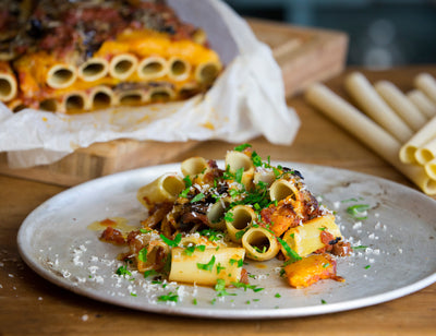 Pumpkin & Eggplant Pasta Bake with Sugo Recipe