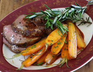Quince Vino Cotto Grilled Lamb Rump with Verjuice Carrots Recipe