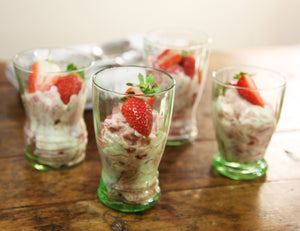 Rhubarb, Strawberries and Creme Fraiche Recipe