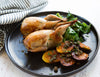 Roast Quail Stuffed with Fig, Fennel, Lemon Zest and Tarragon Recipe