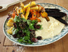 Carrots, Beetroot, Parsnips with Polenta and Olive & Caper Salad Recipe