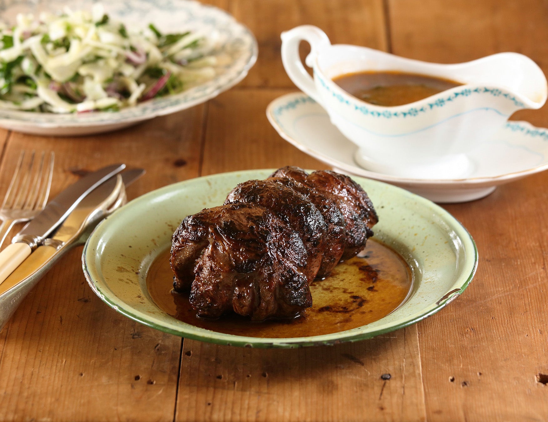 Roasted Kangaroo Shoulder with Game Sauce Recipe