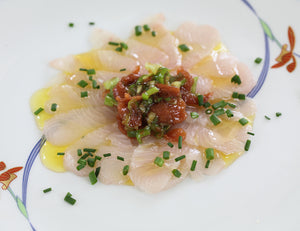 Sashimi of Kingfish with Umeboshi and Vino Cotto Recipe