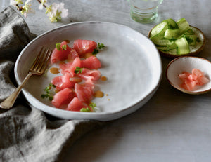 Tuna Sashimi with Lebanese Cucumber, Chervil and Lime Recipe