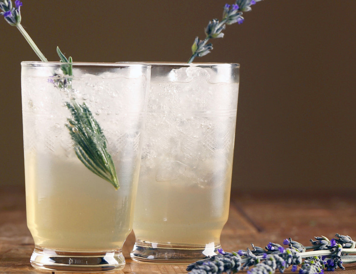 Sparkling Chardonnay Cocktail with Gin, Honey and Lavender Recipe