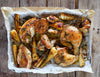 Tray Roasted Chook with Herbs, Verjuice and Parsnips Recipe