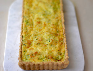 Zucchini Quiche with Brown Rice and Almond Pastry Recipe